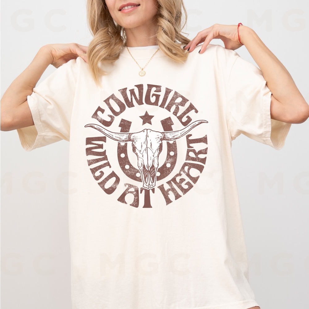 🚨 SALE 🚨 Comfort Colors Cowgirl Wild At Heart Shirt